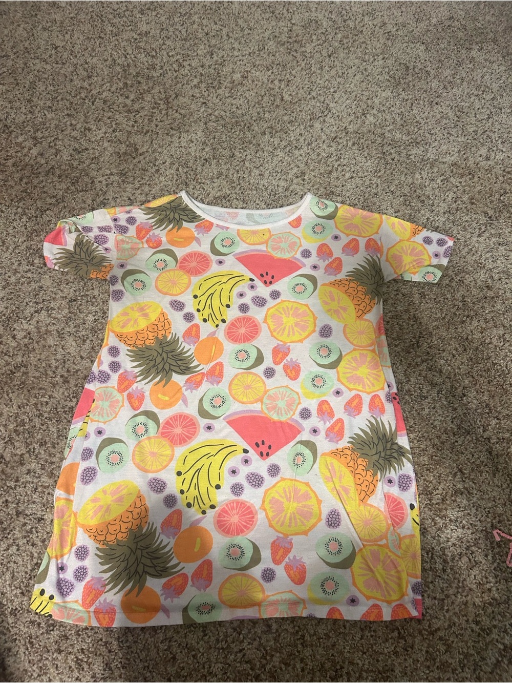 Girls size large 10/12 fruit short sleeve nightgown like new cat&jack